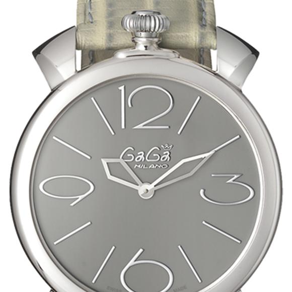 5090.07 - GaGa MILANO ガガミラノ 時計 マニュアーレシン46mm ライトグレーレザー